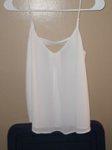 NAKED ZEBRA  SPAGHETTI STRAP TANK TOP WHITE. Size S - £5.89 GBP