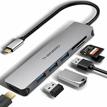 Thanbao USB C Hub Multiport Adapter 7 in 1 Aluminum with 4K HDMI - $16.95