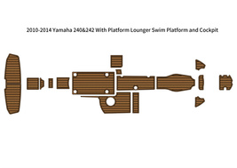 2010-2014 Yamaha 240&amp;242 Lounger Swim Platform Cockpit Boat EVA Teak Floor Pad - £522.42 GBP