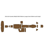 2010-2014 Yamaha 240&amp;242 Lounger Swim Platform Cockpit Boat EVA Teak Flo... - $1,021.32 CAD