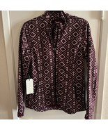 Rank 45 Womens M Southwestern Shacket Aztec Burgundy Full Zip Jacket Poc... - $1,193.50 MXN