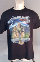 Port & Company Shirt   m  Mens knee for the fallen Short Sleeve Crew Neck Cotton - $11.30