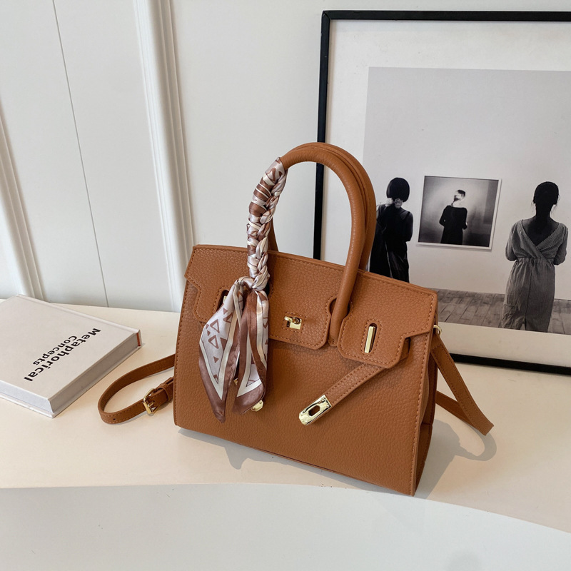 Commuter Authentic Leather Tactile Feel Birkin Bag 2023 Autumn Temperament Wild