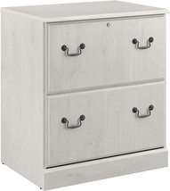 Bush Furniture Saratoga 2 Drawer Lateral File Cabinet, Linen White Oak - £249.19 GBP