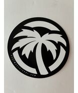 Authentic HEATWAVE Visual STICKER 3 1/2" round Palm logo Black &amp; White A... - $2.96