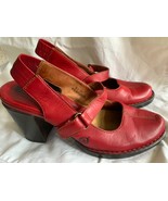 Born Mandrill red Leather Slingback Heeled Mules Size 8 39 - $39.59