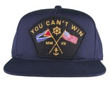 Motivation You Cant Win Naval Navy Blue Snapback Baseball Hat Cap NWT - $72.79