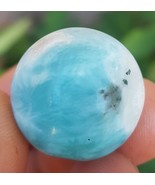 natural LARIMAR handcarved Gemstone SPHERE for decoration 24 grams (come... - $30.00