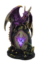 Scratch &amp; Dent Carved Stone Look LED Dragon Geode Accent Lamp - $19.77