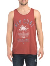 Nwt Rip Curl Msrp $32.99 Vacay Heritage Sleeveless Mens Rust Red Tank Top Size S - £20.78 GBP