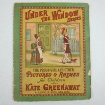 Antique 1880s Children&#39;s Book Proud Girl &amp; Other Pictures Rhymes Kate Greenaway - £39.86 GBP