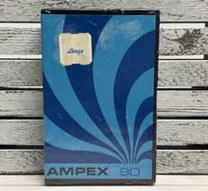 RARE EX 1960&#39;s ERA BLANK AMPEX CASSETTE CLAMSHELL CASE Paper labels 90 M... - £23.21 GBP