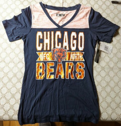 Primary image for NWT Chicago Bears NFC North Womens V Neck T Shirt Sz Small NFL Team Apparel