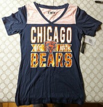 NWT Chicago Bears NFC North Womens V Neck T Shirt Sz Small NFL Team Apparel - £18.20 GBP