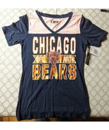 NWT Chicago Bears NFC North Womens V Neck T Shirt Sz Small NFL Team Apparel - £18.18 GBP