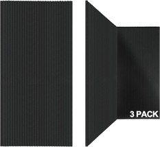 Bubos 3 Pack Large Acoustic Panels,48&quot; X 24&quot; X 0.4&quot; Acoustical Wall, Black - £64.97 GBP