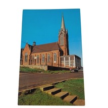 Postcard St Ignatius Loyola Catholic Church Houghton Michigan Chrome Unposted - £5.17 GBP