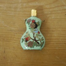 Vintage Asian Chinese Enamel Cloisonne Metal Snuff Bottle Pendant for Necklace - £63.38 GBP