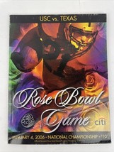 January 4th 2006 National Championship USC vrs Texas Rose Bowl Program - $19.79