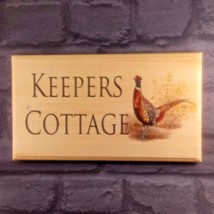 Personalised Pheasant Sign, House Name Keepers Cottage Farm Animals Gate Large - £16.89 GBP
