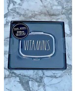 Rae Dunn 2-Compartment Pillbox Vitamins Black/Silver - $95.03 CAD