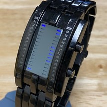 Unbranded Stylish Mens Black Rectangle Binary Digital Quartz Watch~New Battery - £10.51 GBP