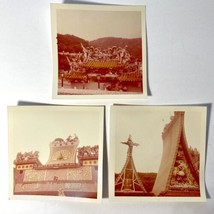 Vintage 1974 Asian Temple Buddha Color Red Hue Snapshot Photographs Lot Of 3 - £15.91 GBP