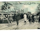 Ready to Start for the Dump Flood Middletown Ohio Postcard March 1913 - $17.80