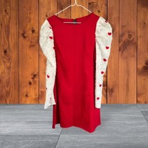 Shein Womens Red Heart Long Sleeve Dress Size S - £18.37 GBP