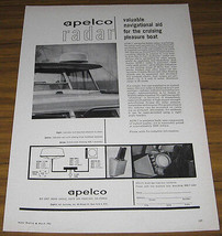 1963 Print Ad Apelco Radar Navigational Aid for Pleasure Boats - $14.36