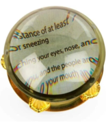 Magnifying Glass Paper Weight Vintage brass 4&quot; Magnifying Glass Dome Lan... - $477.94 MXN