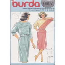UNCUT Vintage Sewing PATTERN Burda 6607, Misses 1985 Color Block Batwing... - $28.06