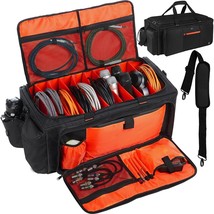 Large Dj Bag Built-In Sturdy Support Board, Dj Cable Bag With 9 Detachable - $77.96