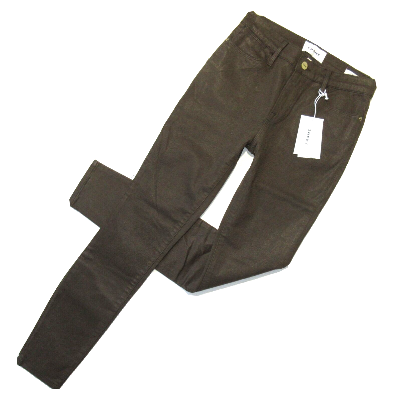 Primary image for NWT Frame Le High Skinny in Military Coated Stretch Jeans 25 $240
