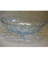 Harvest Pattern 4 Footed Fruit Bowl Light Clear Blue Indiana Glass Co 1970 - £11.18 GBP