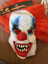 Halloween Clown Mask w/ Red Hair - £11.21 GBP