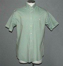 ORVIS Green White Tan Checkered Chest Pocket Cotton S/S Shirt Mn&#39;s M NWOT - £26.37 GBP