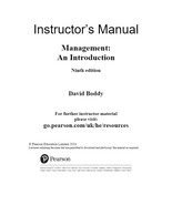 Solution Manual For Management An Introduction, 9th Edition by David Boddy - $24.95 CAD