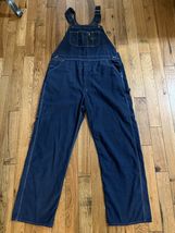 Vintage Sears Tradewear Denim Overalls 36x32 Union Made Perma Prest Tri ... - $27.55