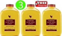 3 Bottle Forever Aloe Vera Juice 100% Pure Original Rare 33.8 fl.oz Exp 2024 - £42.84 GBP