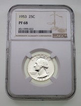 1953 25C Washington Trimestre Prueba Graduado Por NGC Como PF68 - $98.99