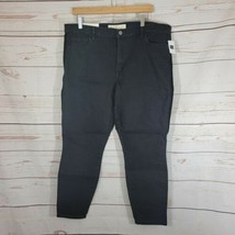 Gap Authentic True Skinny Solid Black Ankle Jeans With Velvet Strip Size... - $32.67