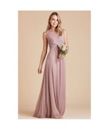 NWT Birdy Grey Ryan Dress Mesh Mauve Bridesmaid Gown Formal Size Medium - $54.26 CAD