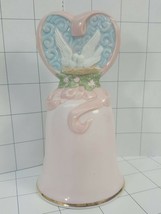 Avon Collector Bell  Two Doves in a heart. Pink &amp; Blue  1995  #55 - $4.95