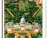 Capitol Building Aerial View Washington DC UNP Linen Postcard W1 - $2.95