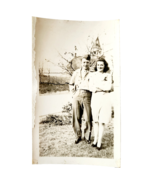 1940s WW2 Real Photograph Unknown US Army Soldier And Wife Military F10A - $33.89 CAD