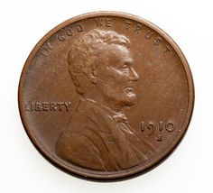 1910-S 1C Lincoln Cent IN Extra Fein XF Zustand, Braune Farbe, Stark Detail - £46.07 GBP