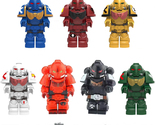 7Pcs Ultramarines Warrior Minifigures Fantasy Battle Mini Building Block... - £18.08 GBP