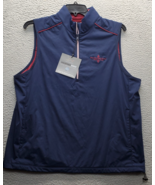Greg Norman Red Mountain Golf Vest Mens Medium Navy Weather Knit Rain Pr... - $47.13 CAD