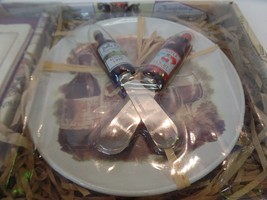 Napa Valley Gift Set Sealed But Label Ripped Cheese Spreaders Plates &amp; Tile 5 Pc - £15.55 GBP